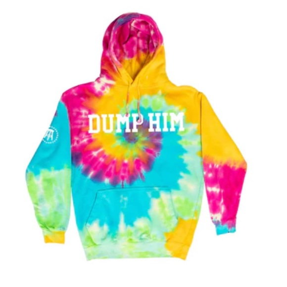 Tops - Call Her Daddy DUMP HIM Tie Dye Hoodie